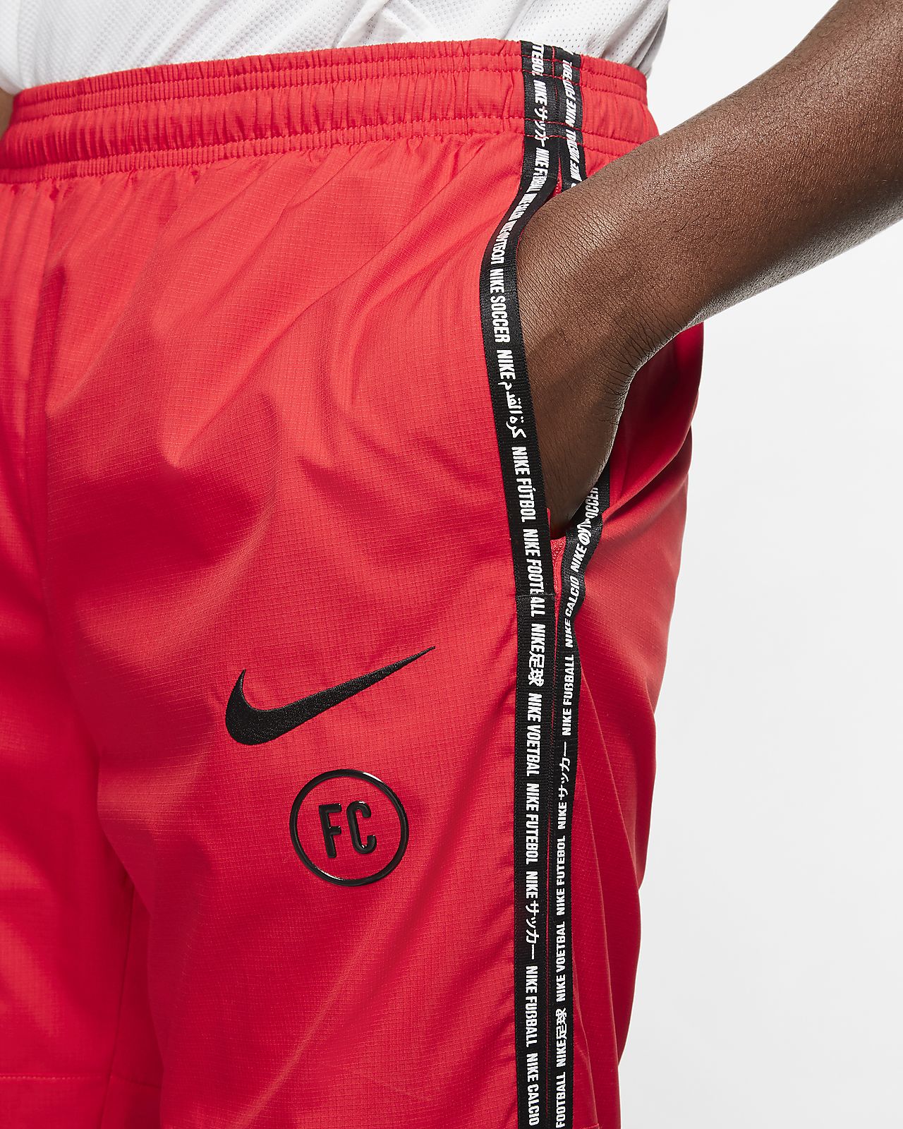 red nike football pants