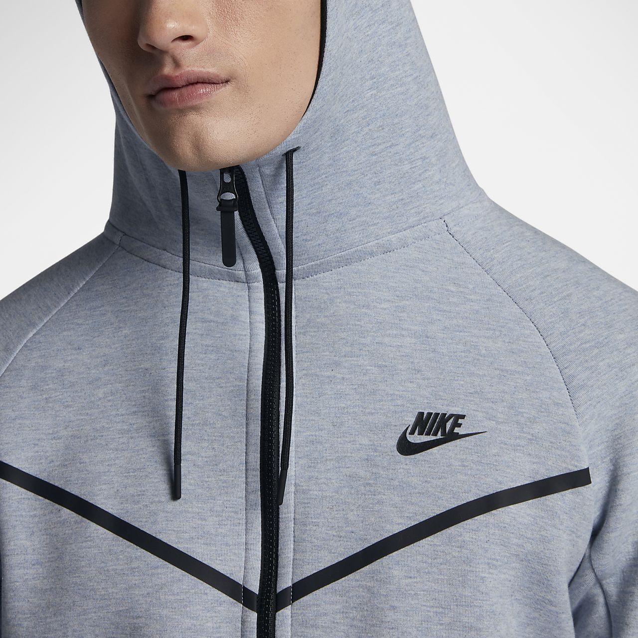 grey nike zip up hoodie