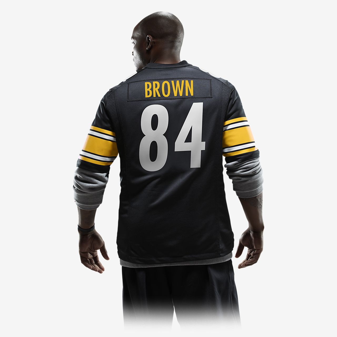 Pittsburgh Maillot BrownPour Football De Steelersantonio Américain Domicile Nfl Homme 9DH2EI