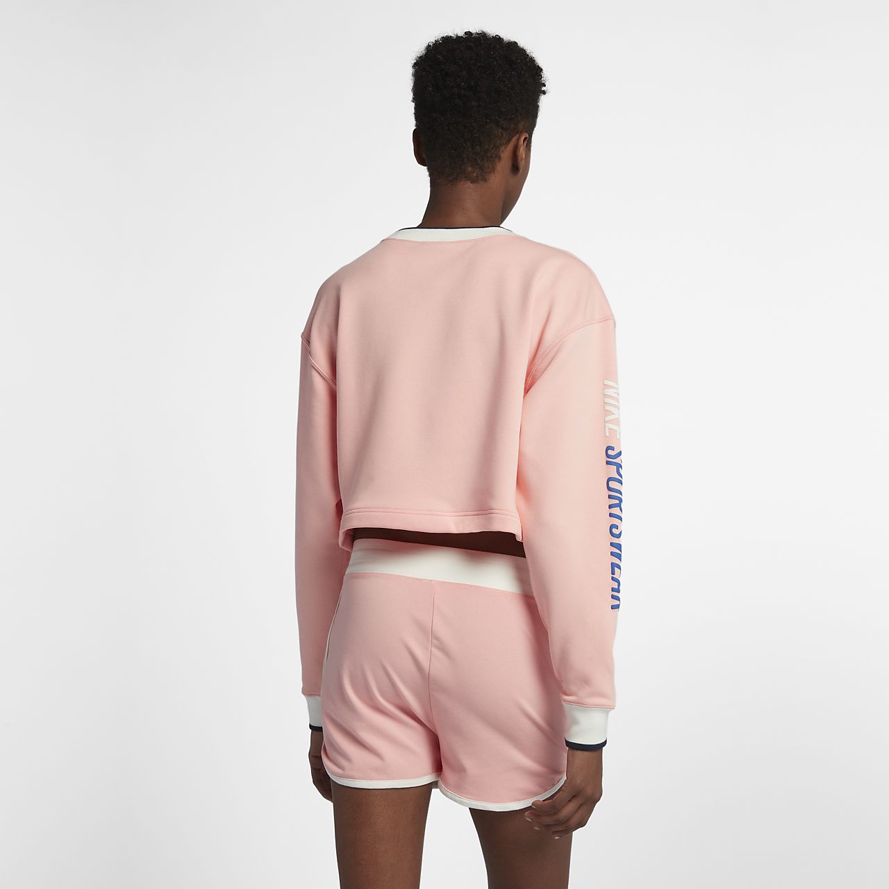 nike reversible archive crop crew