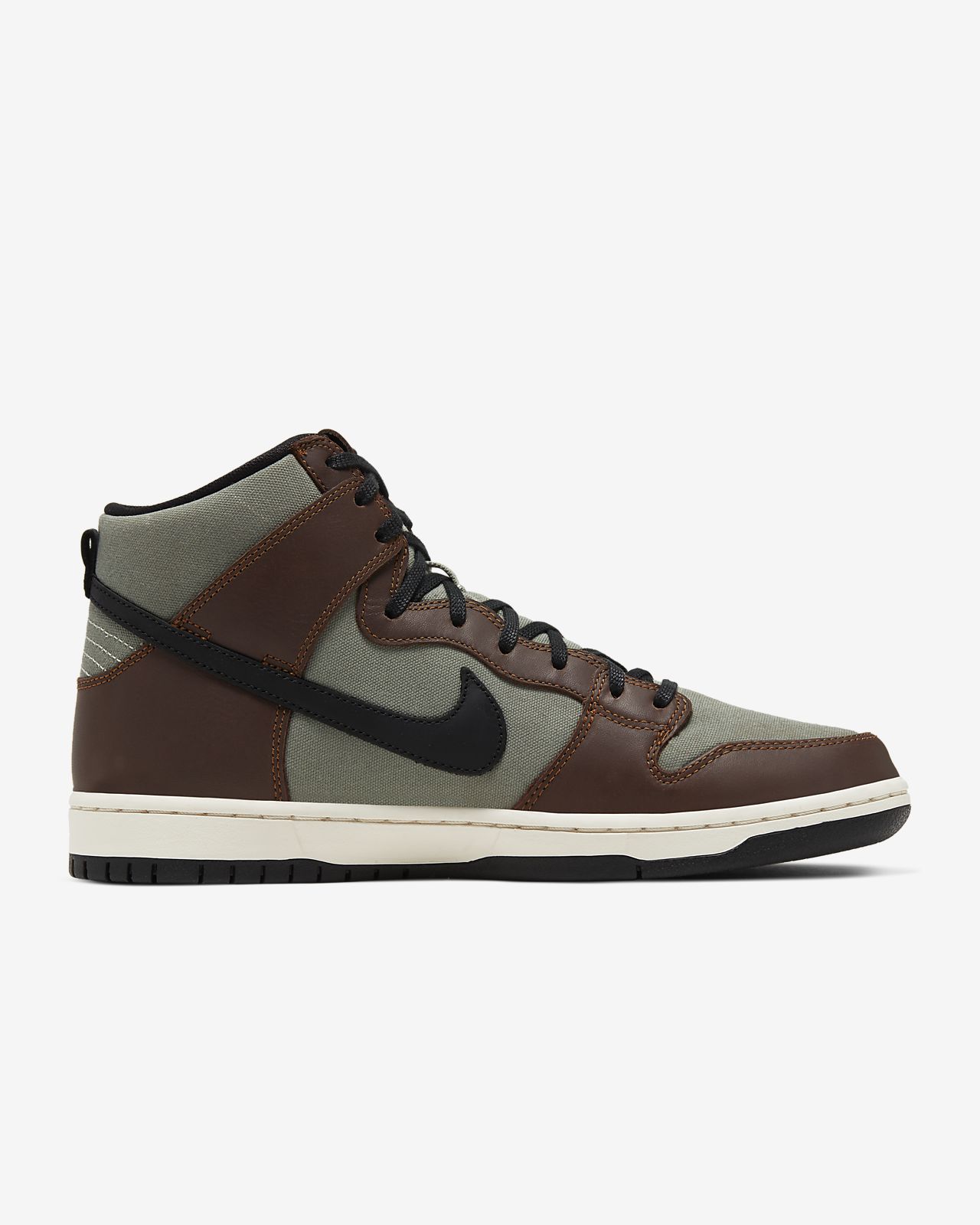 nike dunk mid hombre marron