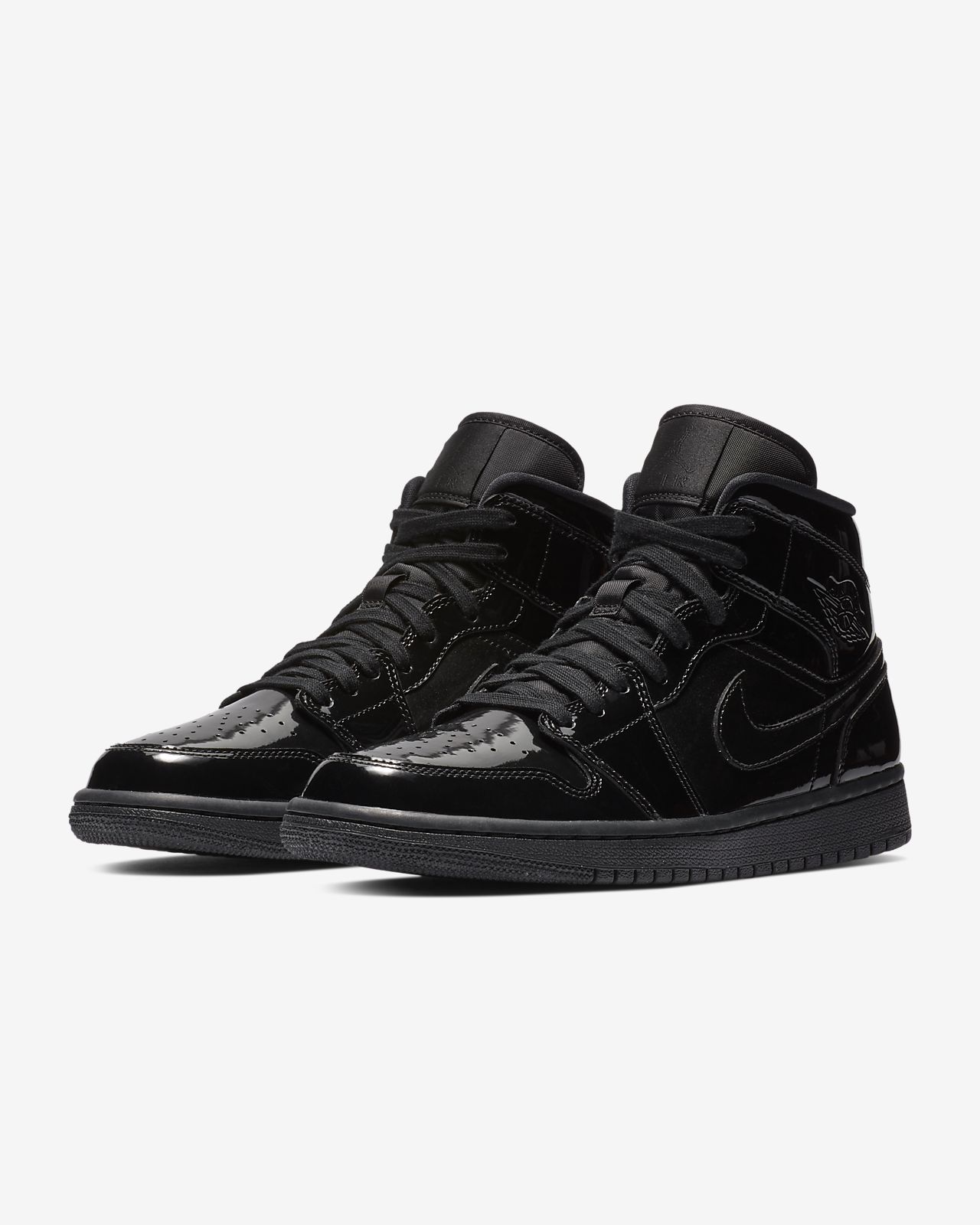 all black leather jordan 1