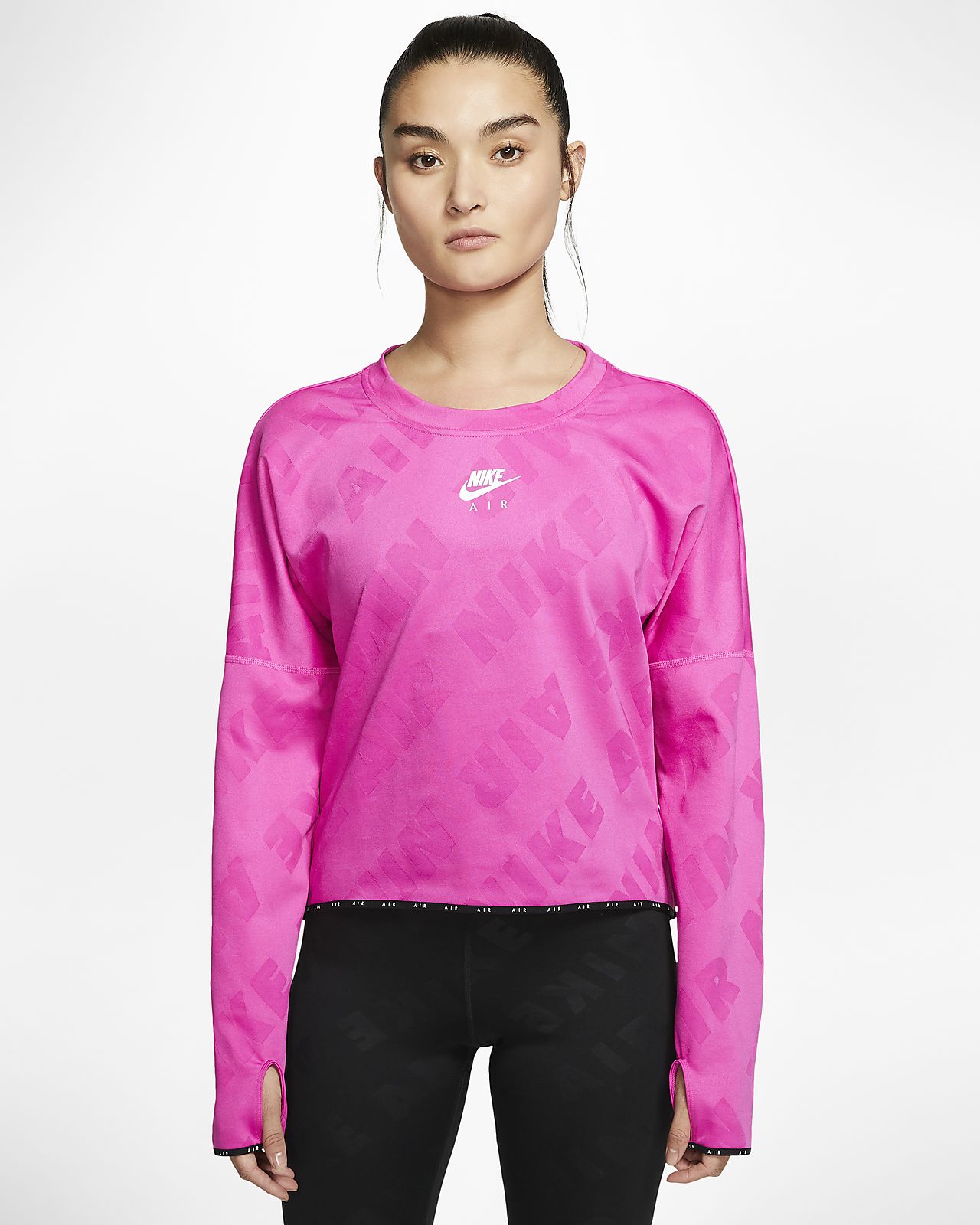 nike pink long sleeve top
