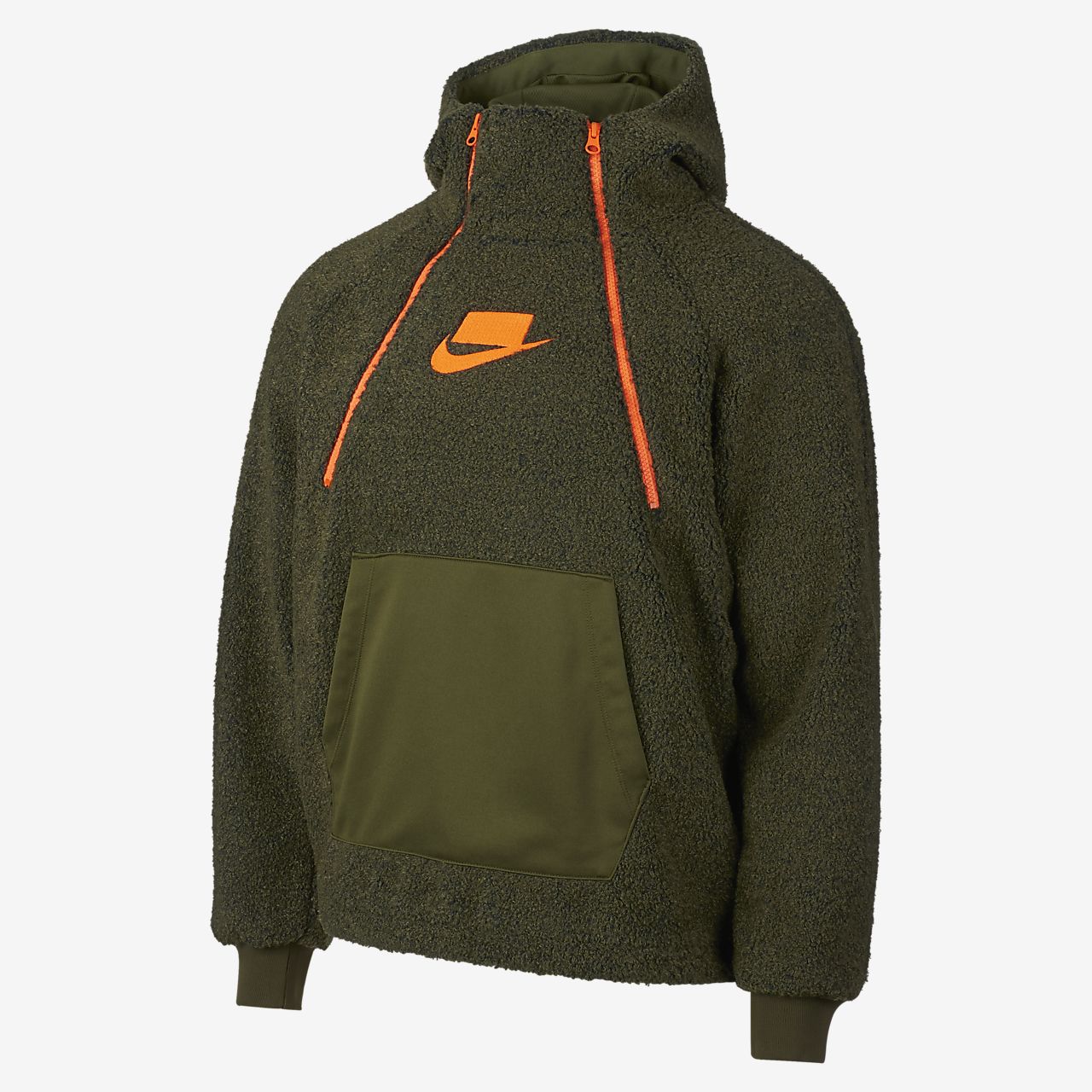 nike sportswear windrunner tech fleece sherpa hoodie