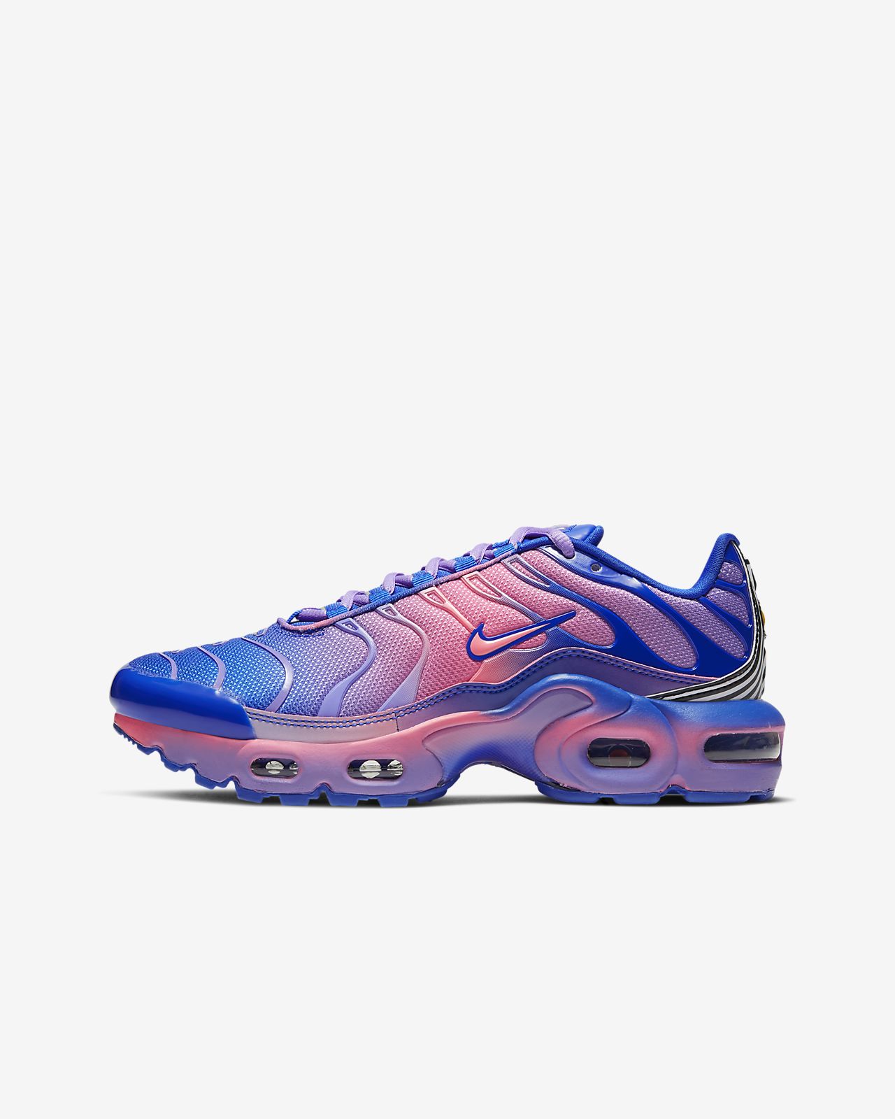 air max plus blue and pink