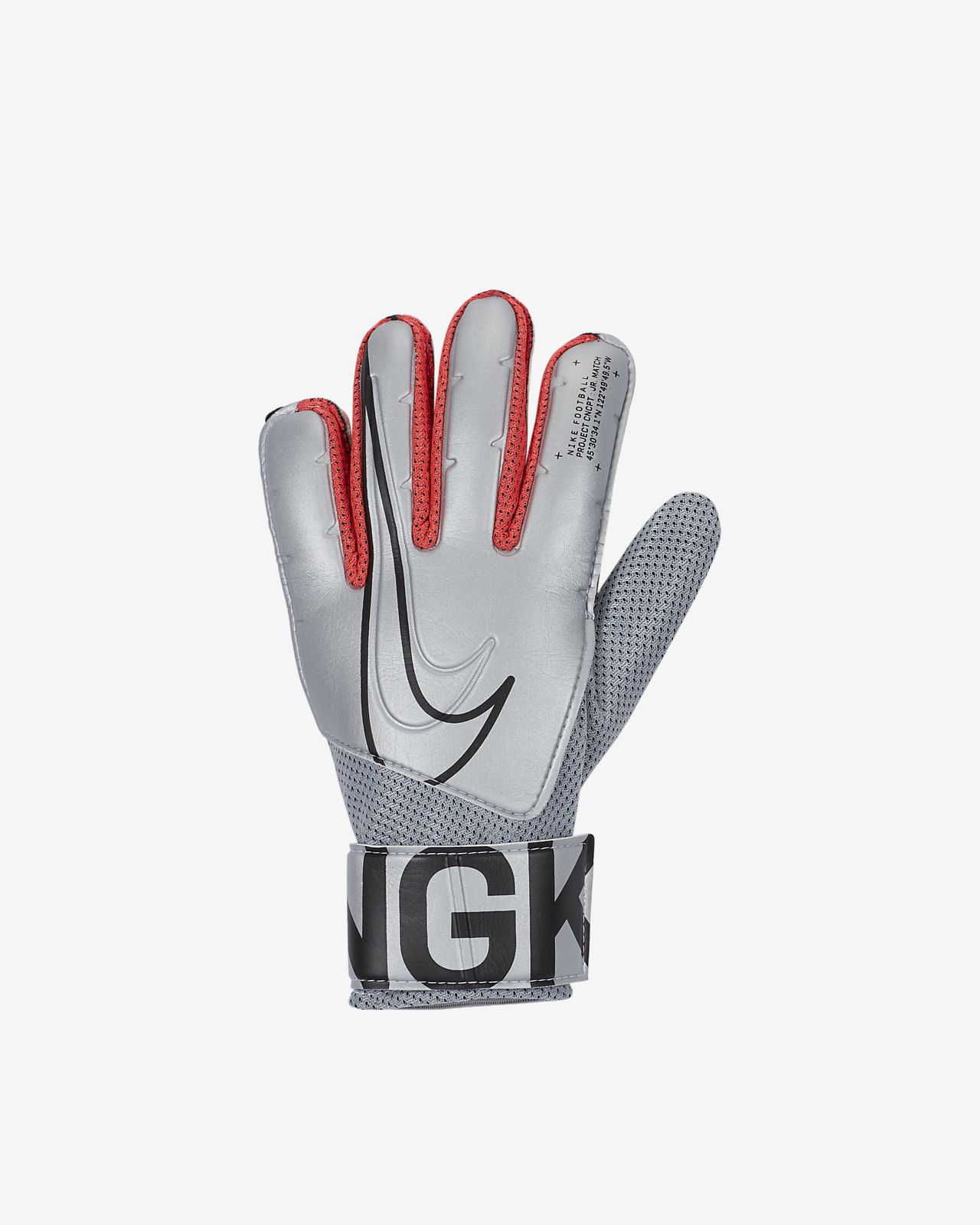 nike football gloves size chart