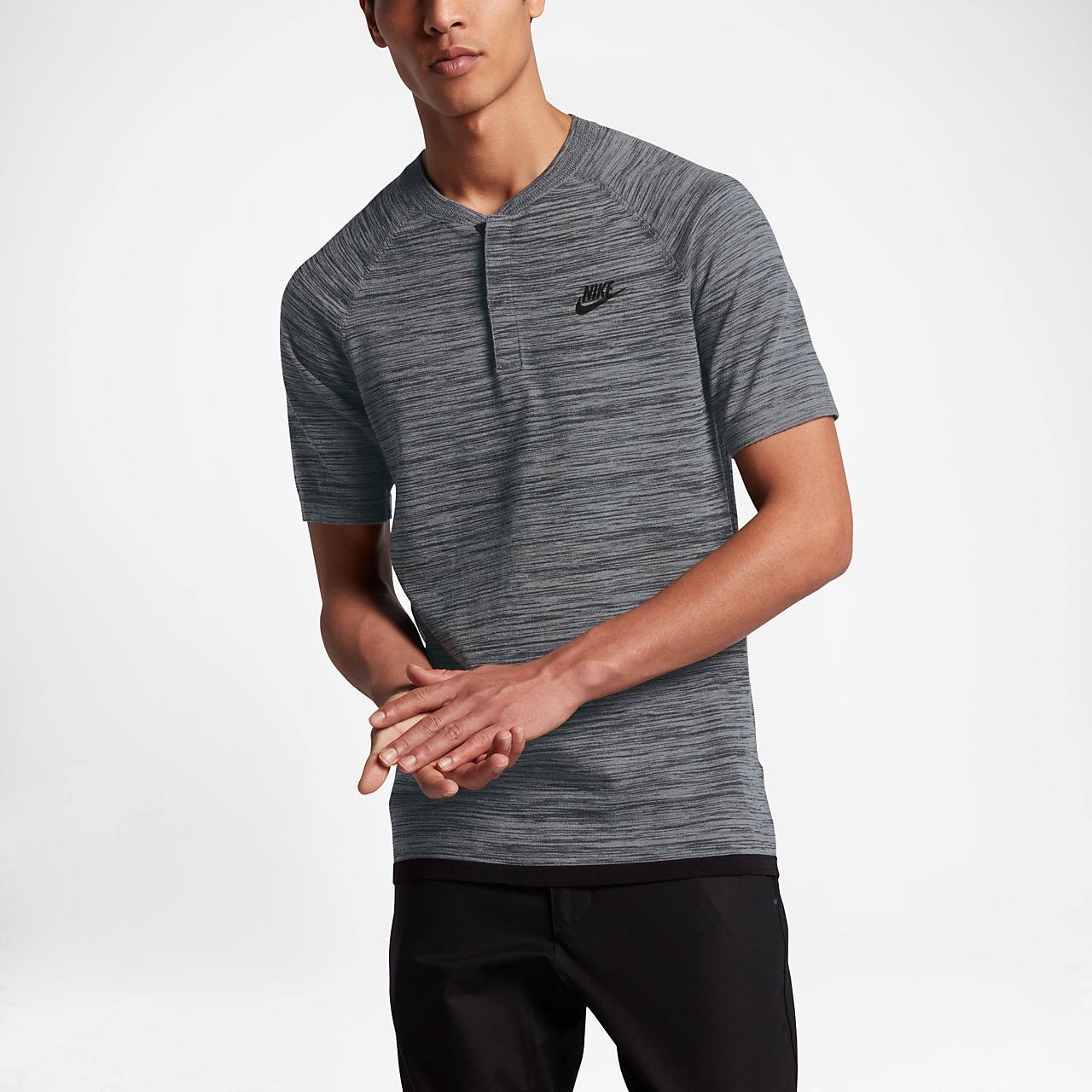 Nike Sportswear Tech Knit Men's Polo Shirts Carbon Heather/Black/Cool Grey Nike Sportswear Tech Knit Men's Polo Shirts Carbon Heather/Black/Cool Grey