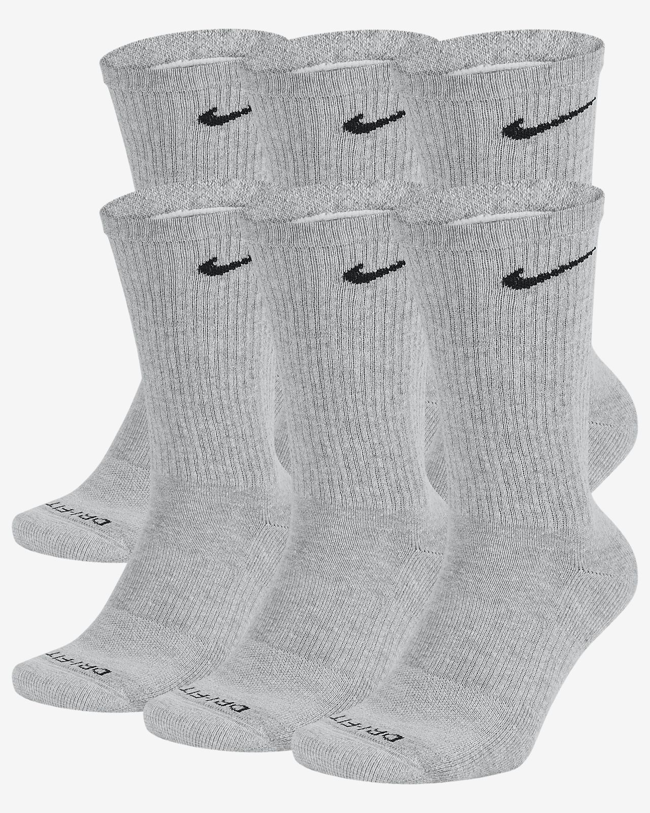 Nike Everyday Plus Cushion Crew Training Socks 6 Pair 5430