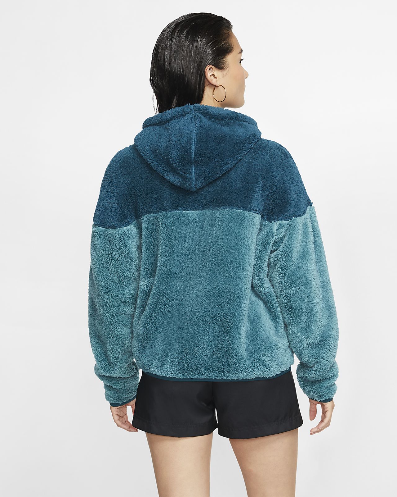Nike winter sherpa zip through jacket in tealblue Nike winter sherpa zip through jacket in tealblue
