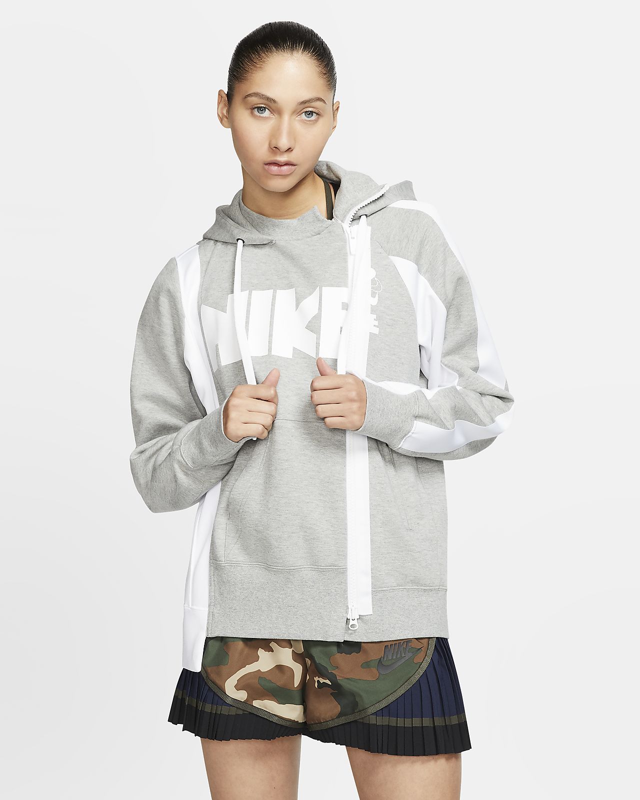 Nike x Sacai Damen Laufjacke mit Halbreißverschluss Nike x Sacai Damen Laufjacke mit Halbreißverschluss
