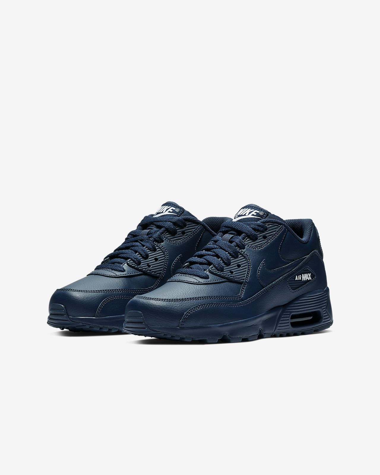 navy blue leather air max 90