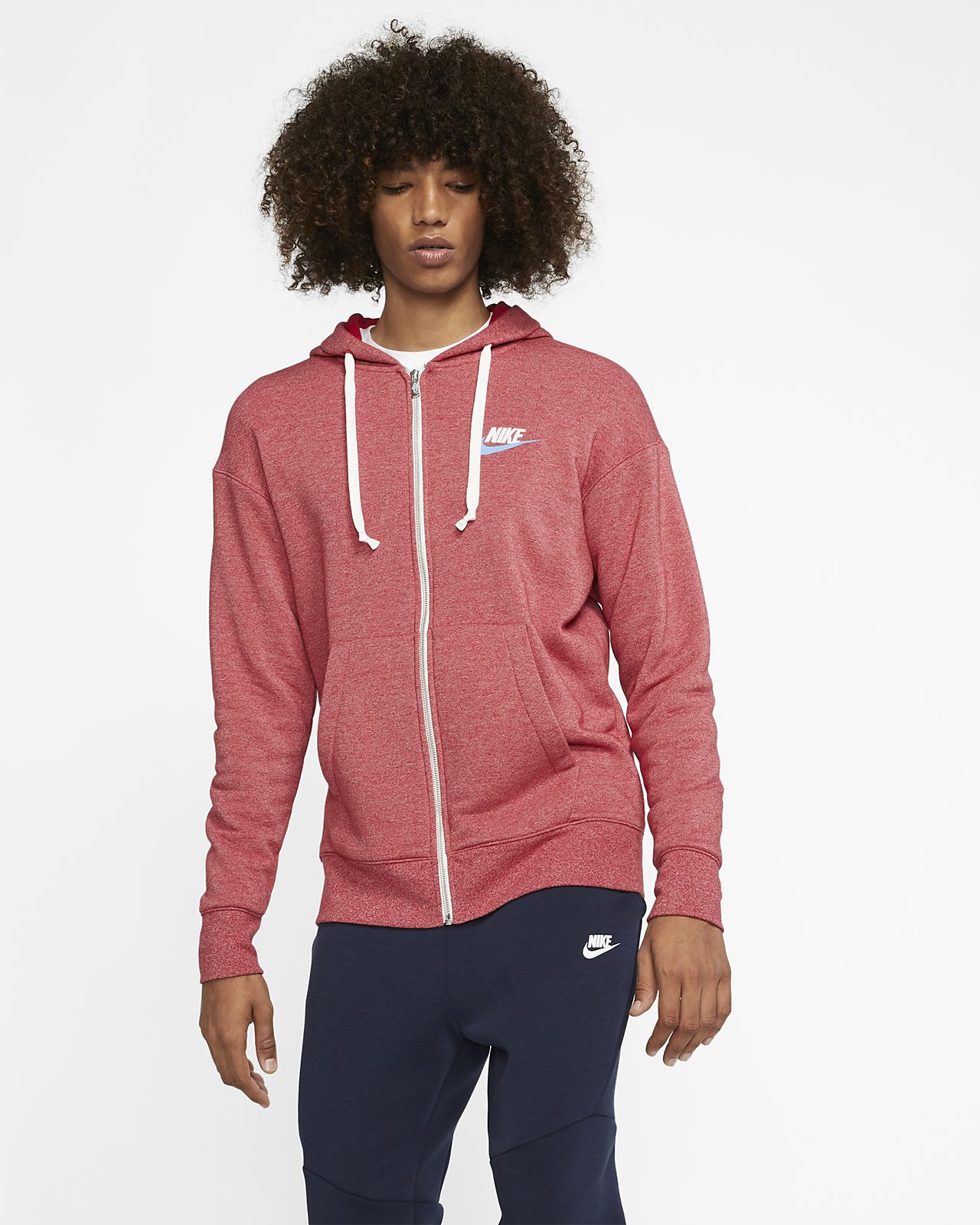 nike men's heritage full zip hoodie