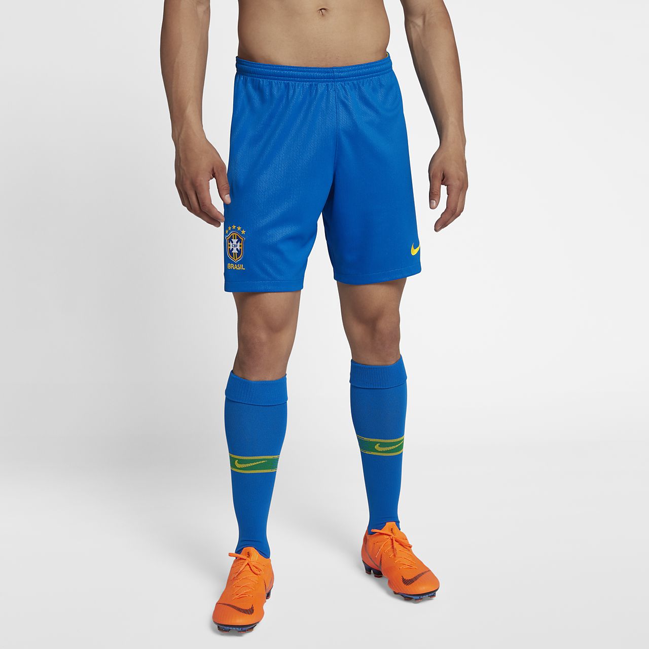 2018 Brazil CBF Stadium Home Men's Football Shorts 2018 Brazil CBF Stadium Home Men's Football Shorts