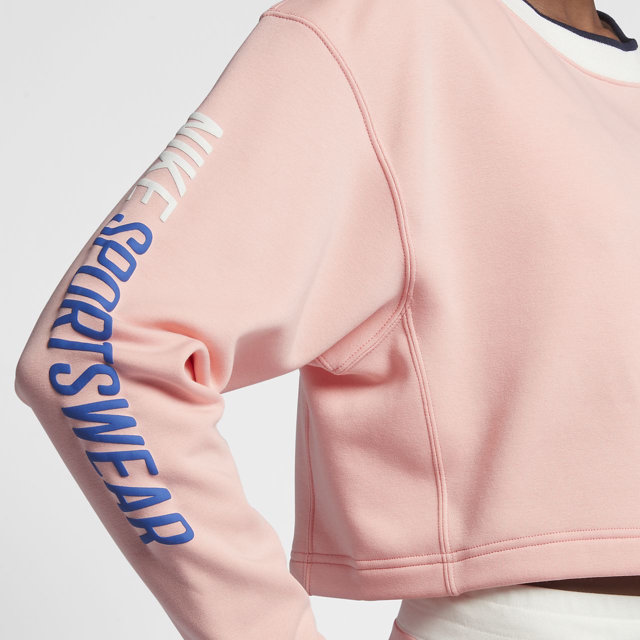 nike sportswear reversible fleece cropped sweatshirt