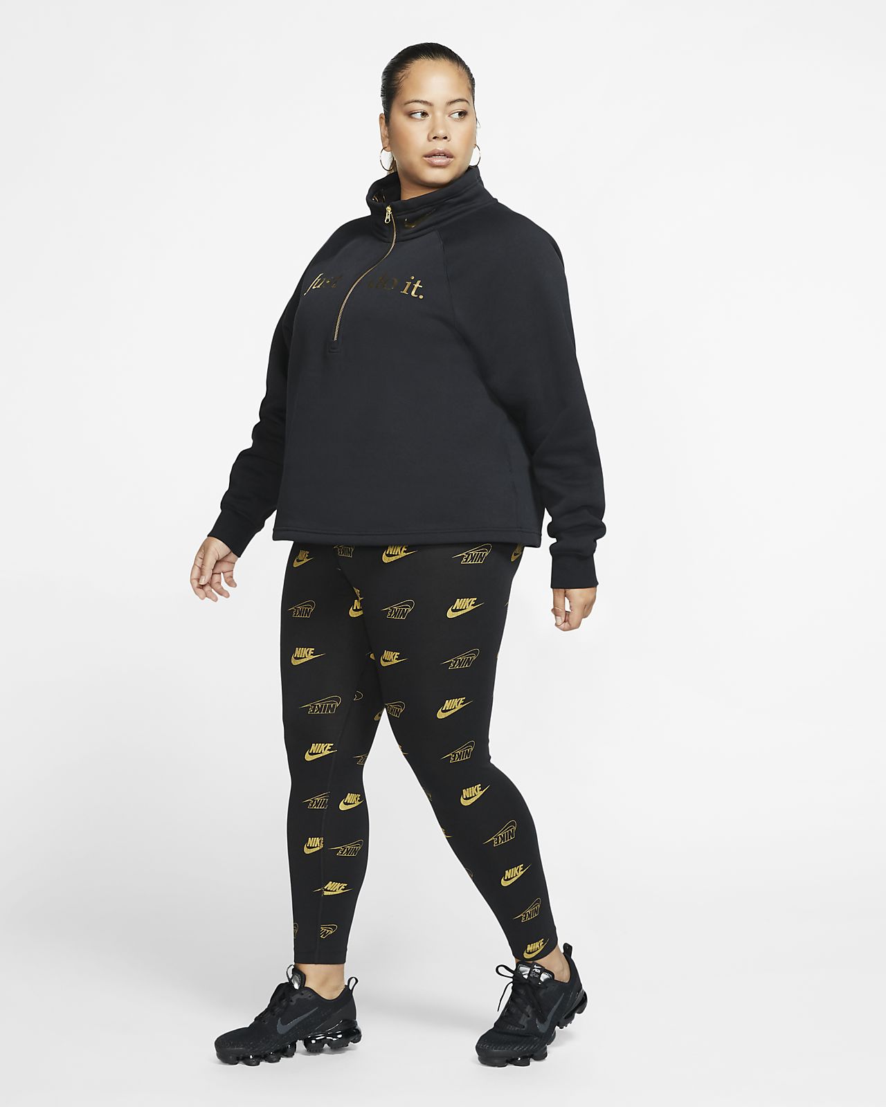 nike metallic leggings plus size