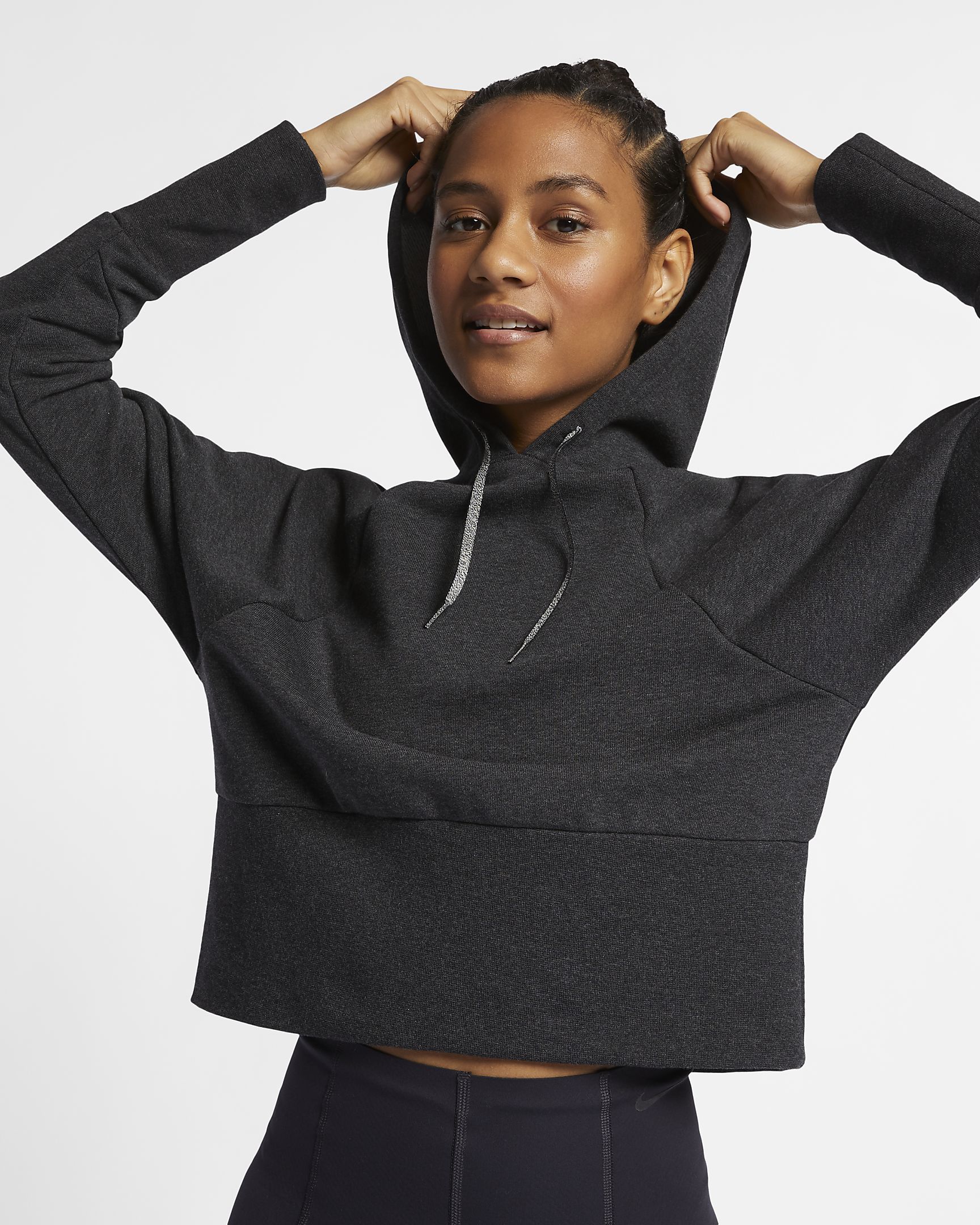 https www nike com t studio womens yoga training pullover hoodie xbbcdf aq8465 032 yoga women yoga training hipster bikini