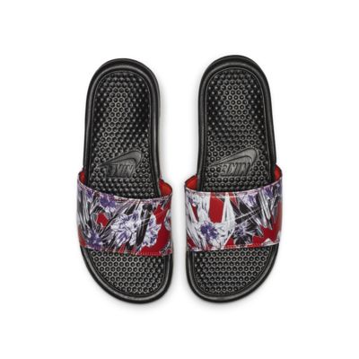nike benassi floral slides