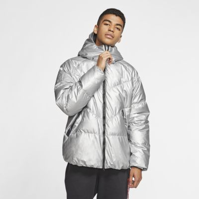 nike grey down jacket