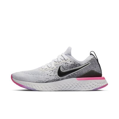 nike epic react flyknit white pink