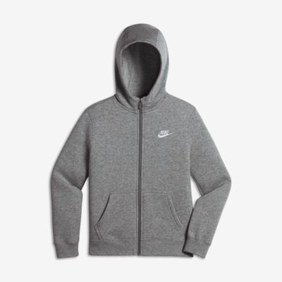 nike zip up hoodie kids grey