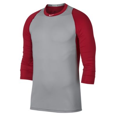 Peligro brillo compacto Camiseta de béisbol de manga 3/4 para hombre Nike Pro. Nike.com