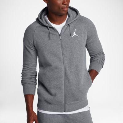gray jordan zip up hoodie