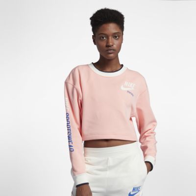 nike sportswear reversible fleece cropped sweatshirt