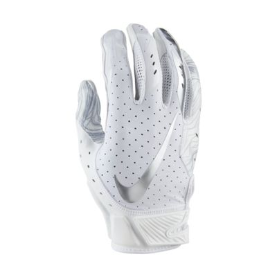 solid white football gloves