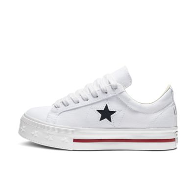 one star platform canvas star low top