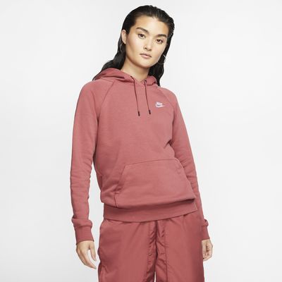 nike sportswear womens essentials pullover hoodie dark grey