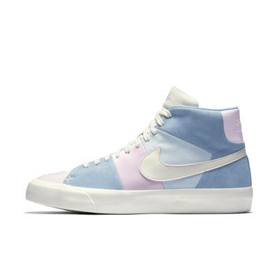 nike blazer leche baby blue suede trainers