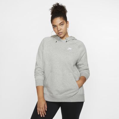 nike sportswear womens essentials pullover hoodie dark grey