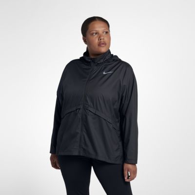 women's nike essential hooded running jacket