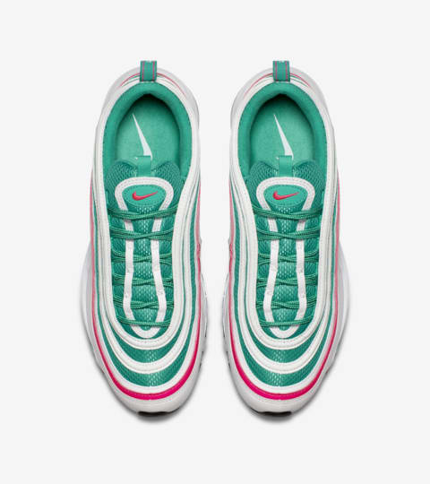 green pink air max 97