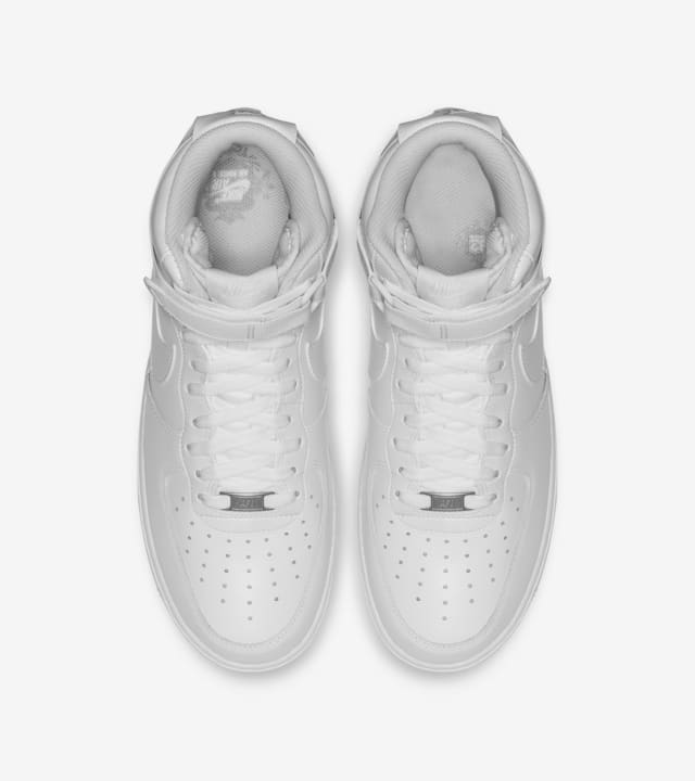 nike air force 1 triple white high tops