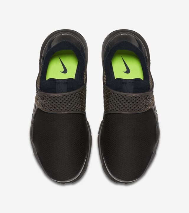 nike sock dart black volt