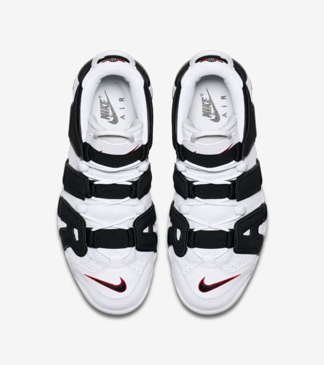 nike uptempo 96 white and red