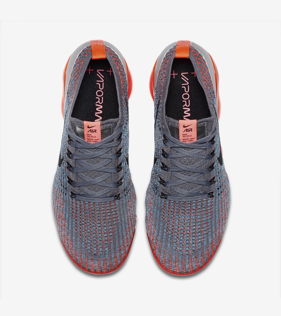 Nike Women's Air VaporMax Flyknit 3 'Lava & Grey' Release Date Nike Women's Air VaporMax Flyknit 3 'Lava & Grey' Release Date