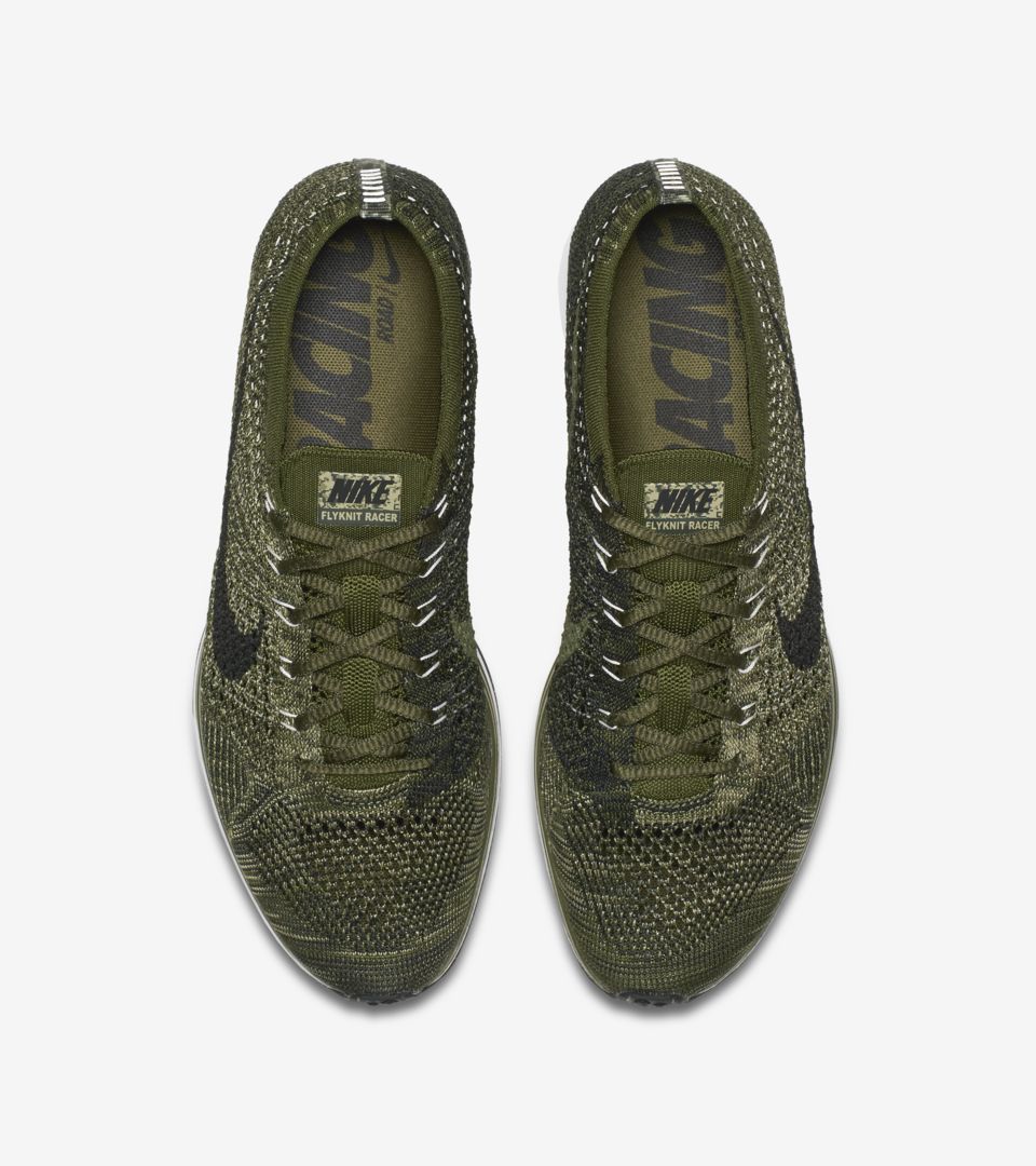 Nike Flyknit Racer ?� Rough Green ?�. Nike�?�+ Launch FR