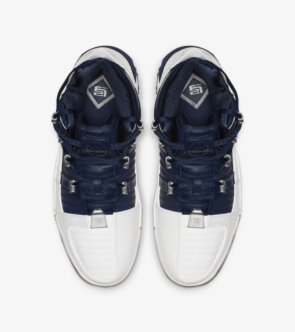 Zoom Lebron 3 'White & Midnight Navy & Metallic Silver' Release Date Zoom Lebron 3 'White & Midnight Navy & Metallic Silver' Release Date