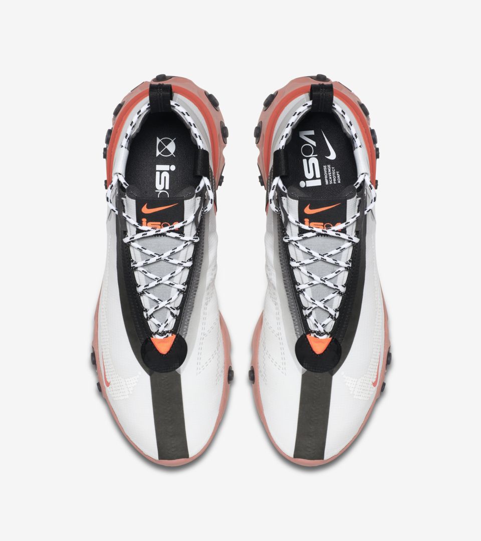 nike react runner mid wr ispa white light crimson
