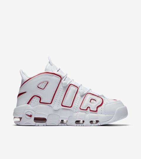 nike air more uptempo white red