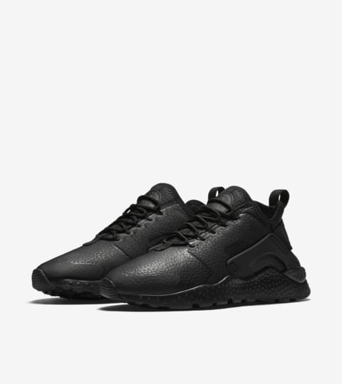all black leather huaraches