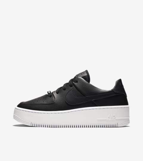 nike air force low black white