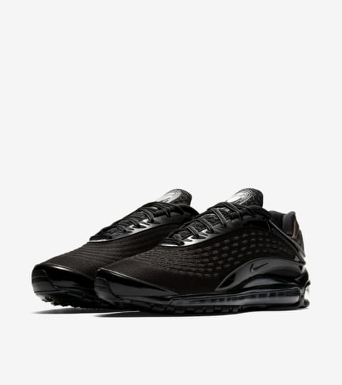 air max deluxe trainers black mono