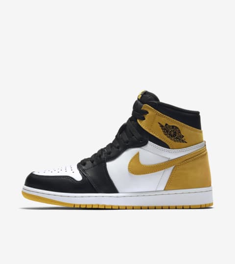 air jordan 1s yellow and black