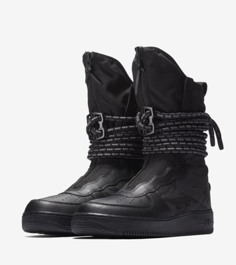 nike sf af1 high black and white