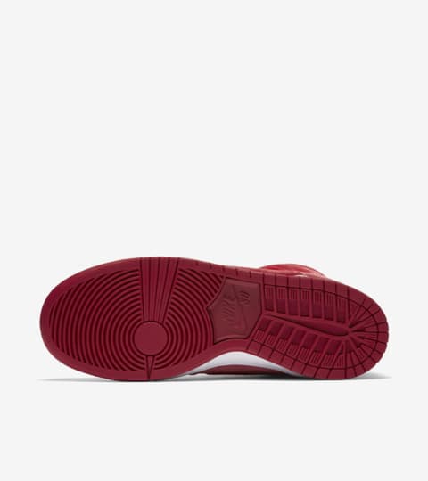nike sb dunk high premium red velvet