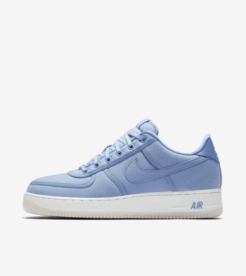 sky blue and white air force ones