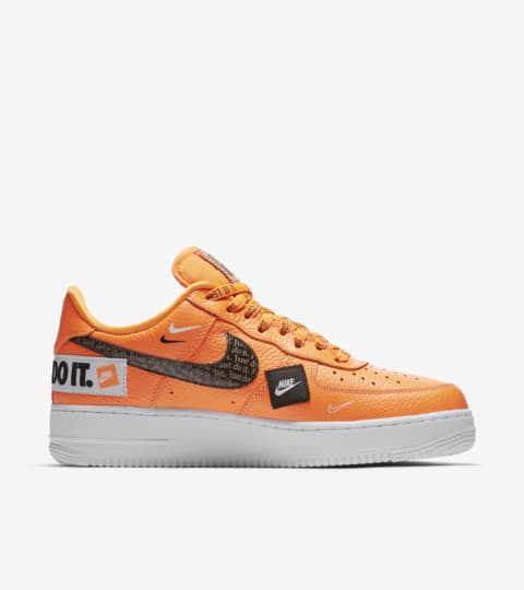 neon orange air force ones